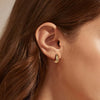 Silver 925 Rhombus Design Electroplated Women's Earrings
