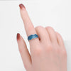 Silver Ring Geometric Ushape Baked Paint Women's Jewelry