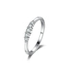 Silver Ring Moissanite Diamond Geometric Style