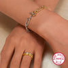 Silver Ring Retro Geometric Two Color Electroplated Women's Wholesale