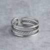 Silver Ring S925 Sterling Silver Geometric Retro Style For Women