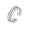 Silver Ring S925 Sterling Silver Geometric Retro Style For Women