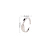 Silver Ring Twisted Bow Open Design Inlaid Zircon