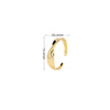 Silver Ring Twisted Bow Open Design Inlaid Zircon