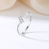 Silver Ring Women's Niche Design Trendy Cold Style Geometric Diamond