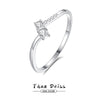 Silver Ring Women's Niche Design Trendy Cold Style Geometric Diamond