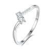 Silver Ring Women's Niche Design Trendy Cold Style Geometric Diamond