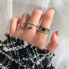 Silver Ring Women's Retro Trendy Simple Fashion Light Luxury