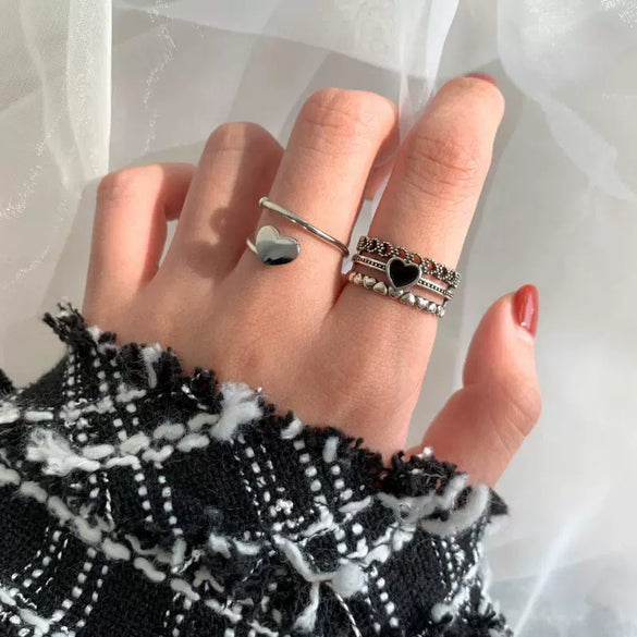 Silver Ring Women's Retro Trendy Simple Fashion Light Luxury