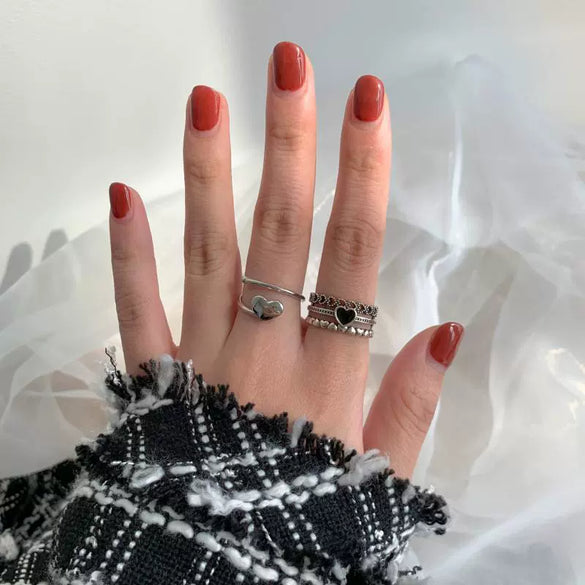Silver Ring Women's Retro Trendy Simple Fashion Light Luxury