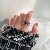 Silver Ring Women's Retro Trendy Simple Fashion Light Luxury