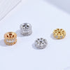 Silver Round Bead Diy Bracelet And Necklace Material With Gear And Petal Shapes