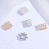 Silver Round Beads Spacer Beads For Diy Bracelet Necklace With Zirconia Light Luxury Style
