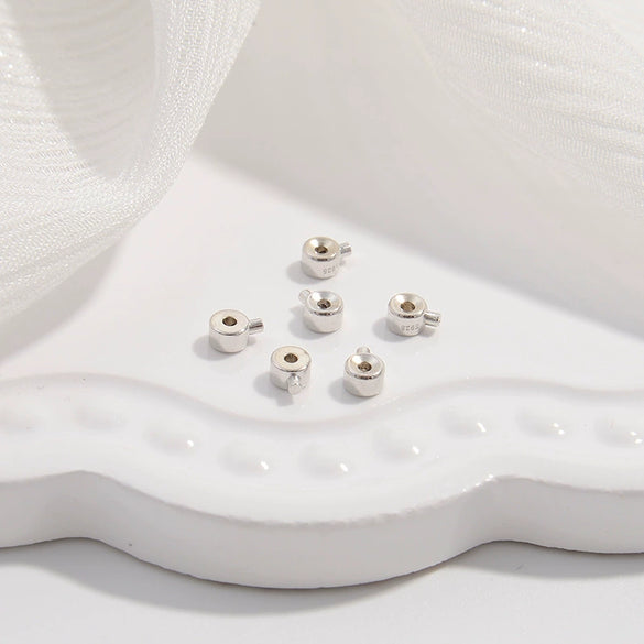 Silver Round Bracelet Closing Buckle With Electroplating Treatment