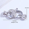 925 Silver Round Crescent Horseshoe Connecting Buckle Diy Handmade Zirconia Beaded Bracelet Necklace Universal Spring Buckle