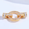925 Silver Round Crescent Horseshoe Connecting Buckle Diy Handmade Zirconia Beaded Bracelet Necklace Universal Spring Buckle
