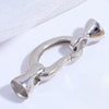 925 Silver Round Crescent Horseshoe Connecting Buckle Diy Handmade Zirconia Beaded Bracelet Necklace Universal Spring Buckle