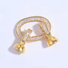 925 Silver Round Crescent Horseshoe Connecting Buckle Diy Handmade Zirconia Beaded Bracelet Necklace Universal Spring Buckle