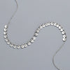 925 Silver Round Tassel Necklace For Women Simple Elegant Geometric Pendant Cross Chain Electroplated Collarbone Jewelry