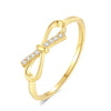 Silver S925 Bow Ring With Diamondencrusted Design For Women