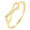 Silver S925 Bow Ring With Diamondencrusted Design For Women