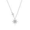 Silver Sixpointed Star Pendant Clavicle Chain With Electroplating Made Of S925 Sterling Silver For Women