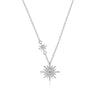 Silver Sixpointed Star Pendant Clavicle Chain With Electroplating Made Of S925 Sterling Silver For Women