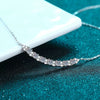 925 Silver Smile Pendant Necklace With O Chain Electroplated Simple Fashion Jewelry