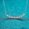 925 Silver Smile Pendant Necklace With O Chain Electroplated Simple Fashion Jewelry