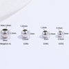 Silver Smooth Silicone Round Beads Electroplated Loose Beads For Bracelet Necklace