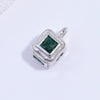 Silver Square Beads Inlaid With Zirconia Pendant Diy Bracelet Necklace