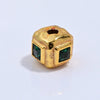 Silver Square Beads Inlaid With Zirconia Pendant Diy Bracelet Necklace