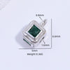 Silver Square Beads Inlaid With Zirconia Pendant Diy Bracelet Necklace