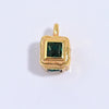 Silver Square Beads Inlaid With Zirconia Pendant Diy Bracelet Necklace