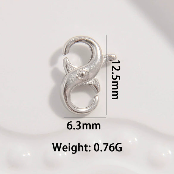225 Silver Sshaped Lobster Clasp Electroplated Bracelet Necklace