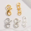 225 Silver Sshaped Lobster Clasp Electroplated Bracelet Necklace