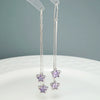 925 Silver Star Tassel Earrings Simple Trendy Long Elegant Ear Thread Earrings For Women