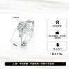 Silver 925 Sterling Eggshaped Geometric Electroplated Zircon Ring For Women