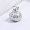Silver 925 Sterling Geometric Pumpkin Pendant Diy Beaded Crystal Pearl Bracelet With Zirconia