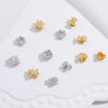 Silver Threedimensional Flower Bow Bead Accessories For Diy Bracelet And Necklace With Zirconia