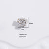 Silver Threedimensional Flower Bow Bead Accessories For Diy Bracelet And Necklace With Zirconia