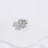 Silver Threedimensional Flower Bow Bead Accessories For Diy Bracelet And Necklace With Zirconia
