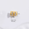 Silver Threedimensional Flower Bow Bead Accessories For Diy Bracelet And Necklace With Zirconia
