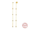 Silver Triangular Letter Love Geometric Tassel Long Chain Ear Line Earrings For Women