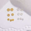 925 Silver Ultrathin Spacer Straight Cut Wheel Piece Right Angle Flat Piece Round Pattern Electroplated Bracelet Necklace