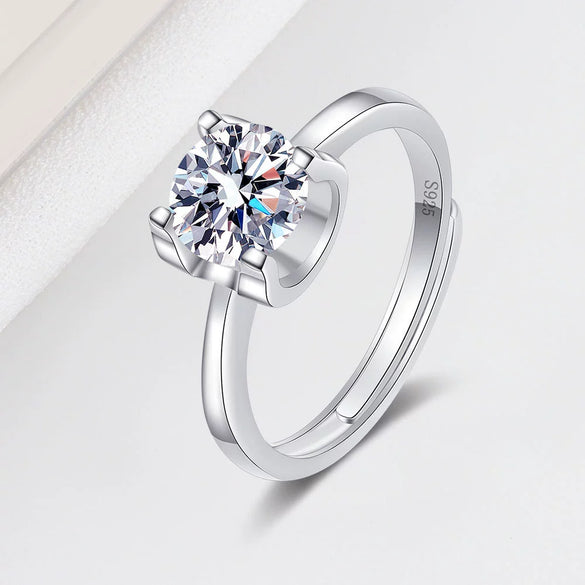 Silver Ushaped Cow Head Ring For Ladies With Geometric Pattern And Electroplating Treatment