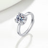 Silver Ushaped Cow Head Ring For Ladies With Geometric Pattern And Electroplating Treatment