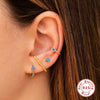 925 Silver Women's Geometric Earrings With Electroplating Treatment
