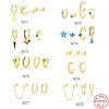 925 Silver Women's Geometric Earrings With Electroplating Treatment
