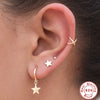 925 Silver Women's Geometric Earrings With Electroplating Treatment